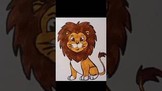 How to draw a lion/ easy lion drawing/ lion drawing easy step by step #shorts #likeandsubscribe