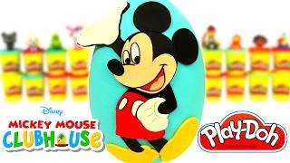 Huevo Sorpresa Gigante de La Casa de Mickey Mouse en Español de Plastilina Play Doh