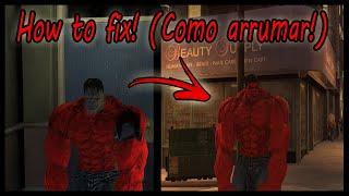 How to fix the Red Hulk Skin | Como arrumar a skin do Hulk Vermelho! (GTA IV)