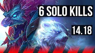 TRUNDLE vs VOLIBEAR (TOP) | 6 solo kills | NA Diamond | 14.18