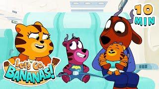 Jungle Jet | Cartoons for Kids | Let's Go Bananas | 9 Story Fun