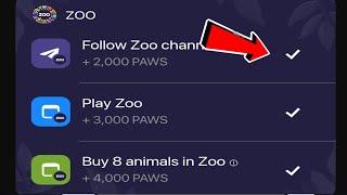 Follow Zoo Channel | Play Zoo | Buy 8 Animal In Zoo PAWS Task | How to Complete Paws New Quest