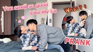 Telling my boyfriend, “You smell like my EX” While we’re cuddling in bed… Cute Couple Prank