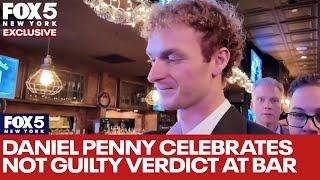 Daniel Penny celebrates not guilty verdict at NYC bar | Exclusive