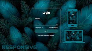 Responsive Login & Registration Form using HTML , CSS & JavaScript.