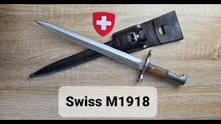 Swiss M1918 bayonet, the Dolchbajonett (dagger bayonet) for the K31 and 1911 Carbine