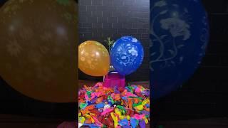 balloon popping challenge 🟠 | satisfying and relaxing ASMR #asmr #balloon #shorts