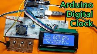 Arduino Digital Clock using DS1307 RTC Module and LCD Display