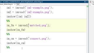 Feature matching using MATLAB