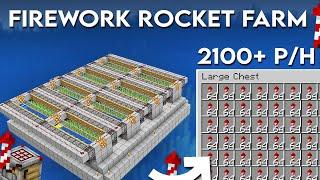 Minecraft Fireworks Rocket Farm - 2100+ Per/h - Rocket Farm Tutorial Minecraft