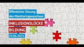 Öffentliche Sitzung Inklusionslücke Bildung: Laura Moser spricht über ihren Bildungsweg