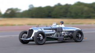 Napier Railton on the Top Gear Circuit at Dunsfold Wings and Wheels 2014