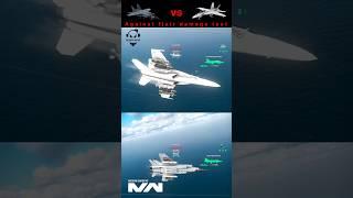 f18 super hornet vs mig 31 against flair damage test #modernwarships #shorts