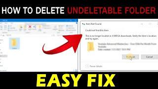 How to Delete Folder That Won't Delete! Easy Fix!