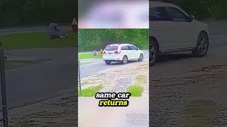 A girl was waiting for the bus when something terrifying happened