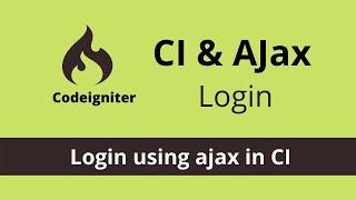 Login Functionality in CodeIgniter using Ajax