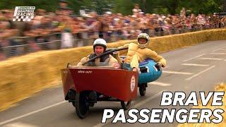 The BRAVEST passengers EVER! #redbullsoapboxrace #crazy #crazydriving