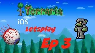 Terraria ios 1.2 Letsplay Ep 3 (So many enemies)