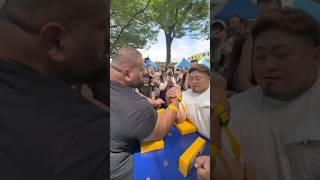 Levan witnessed the Japanese Armwrestling spirit!!!! #eastvswest #armwrestling #levansaginashvili