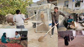 Roof insulation and local bread baking. Buying sand for an attractive wall painting