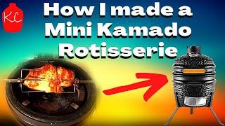 How I made a rotisserie for my mini Kamado and other useful mods. Aldi Lidl Kamado