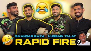 Rapid-fire round with Sikandar Raza & Hussain Talat