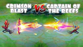 Clint Captain of the Reefs VS Crimson Blast Skin Comparison