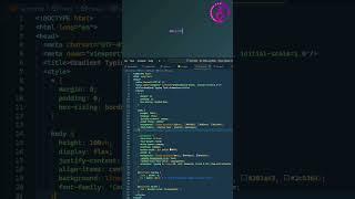 Cool Typing Text Animation with Gradient | HTML & CSS Only