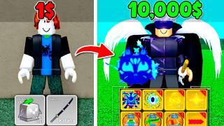 Cuenta de 1$ vs 10,000$ en Blox Fruits