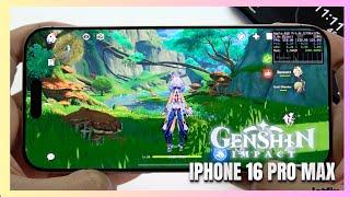 iPhone 16 Pro Max Genshin Impact Gaming test | Apple A18 Pro, 120Hz Display