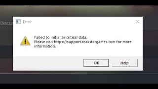 GTA V วิธีแก้ Failed to initialize critical data