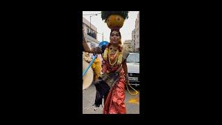 Jogini NavyaSri Bonam Dance at Balkampet Yellamma Bonalu 2022