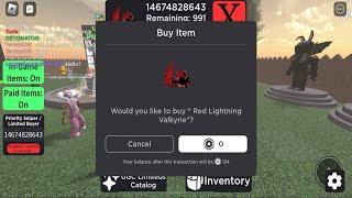 Sniping Red Lightning Valkyrie (free Ugc limited)