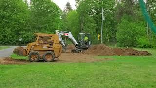 2 Stall Garage Site Work Day 1 (Time-Lapse)