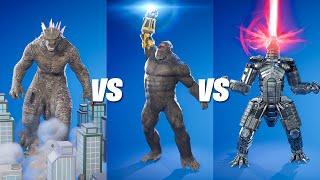 Kong vs Godzilla vs Mechagodzilla in Fortnite