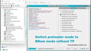 MTK META Utility V63 Switch preloader mode to BRom mode without TP