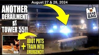 ANOTHER DERAILMENT AT TOWER 55! DARWIN’S PUT TRAIN INTO EMERGENCY! CSX 1900 SEABOARD, SPLISH-SPLASH