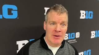 Iowa HC Tom Brands after day one at 2025 Big Ten Championships