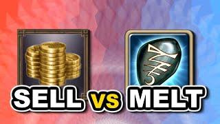 Which is better? SELL or MELT? | Drakensang Online