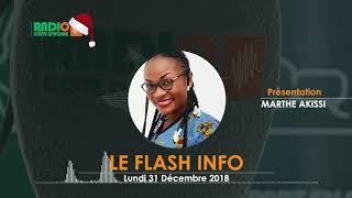 LE FLASH INFO DE 15H00 DU 31 DÉCEMBRE 2018 - Radio CÔTE D'IVOIRE