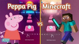 PEPPA PIG vs MINECRAFT THEME SONG - Tiles Hop EDM Rush! V Gamer