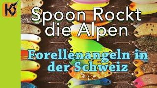 FORELLENANGELN in der SCHWEIZ - mit Spoon auf Alpen Forellen - Livebiss