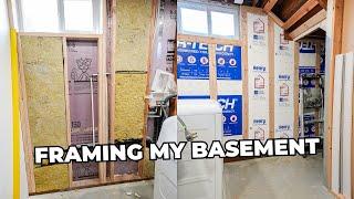 How I Framed Our Basement Laundry Room