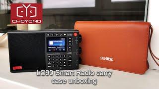 Choyong LC90 Smart FM / LW / MW / SW Internet Radio carry case unboxing in Europe.