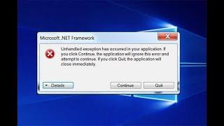 How to fix unhandled exception occurred in your application.UnhandledError ||Fix unhandled exception