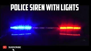 Police Siren Sound With Flashing Lights