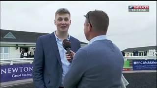 Limerick Horse Owner Interviewed after Horse Race in Limerick Racecourse