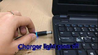 Dell Inspiron 3521 - Charger light goes off when  plug it into the laptop