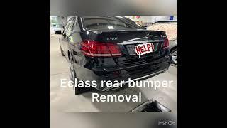 Mercedes E class rear bumper removal