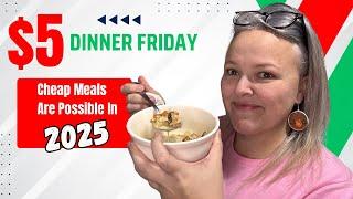 $5 Dinner Friday || Creamy Smoked Sausage & Veggie Soup || Cheap Meals For Families